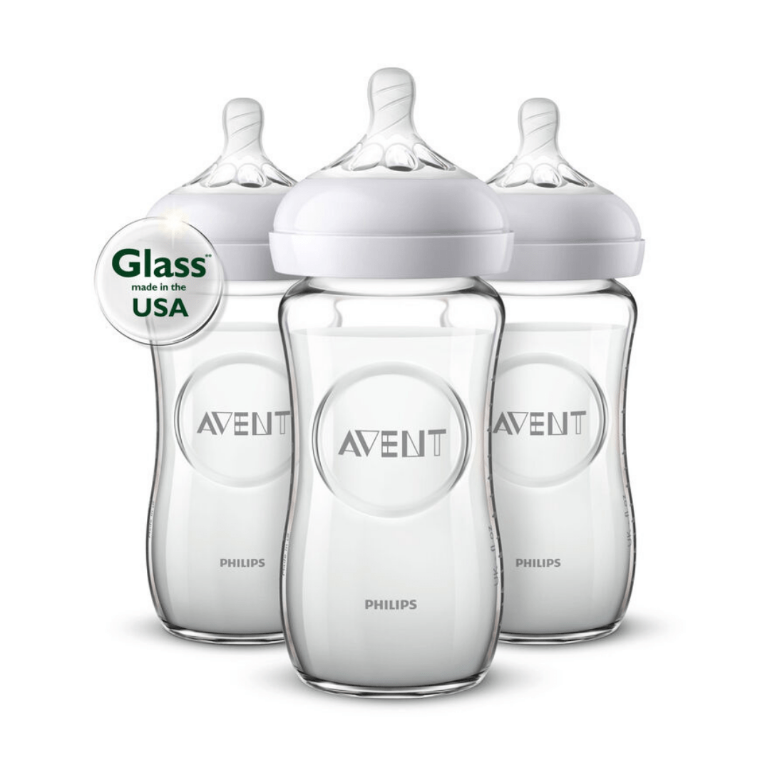 Philips Avent Natural Glass Bottles - 8oz (3-pack)
