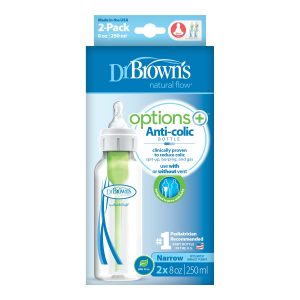 Dr. Brown's - Options+ Anti-Colic Narrow Bottles (8 oz)