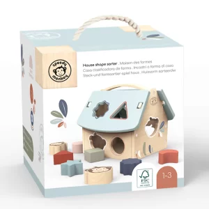 Speedy Monkey - Wooden House Shape Sorter