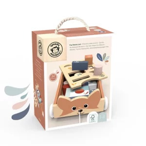 Speedy Monkey - Wooden Fox Blocks Cart